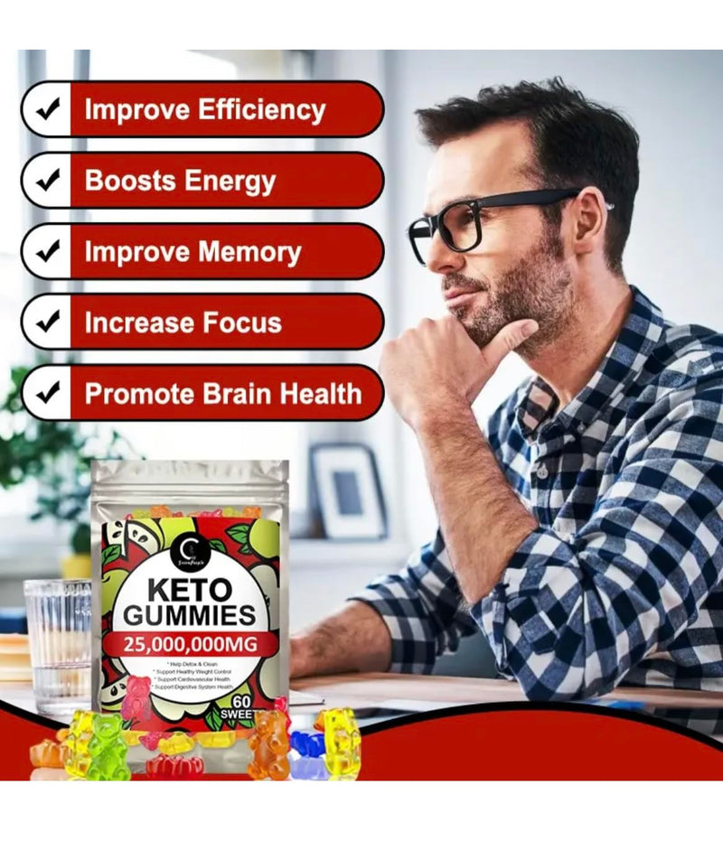 Keto Gummies for Weight & Fat Loss, Belly Fat Loss - 60 High Strength Enter into Ketosis and Lose Weight Fast with Keto Gummy Bears! - BeesActive Australia