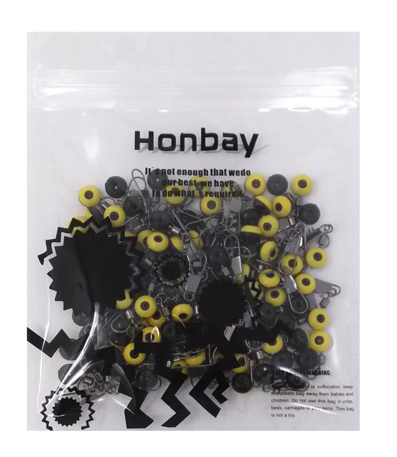 [AUSTRALIA] - HONBAY 100pcs Fishing Line Shank Clip Connector Swivels Sinker Slides Hook 