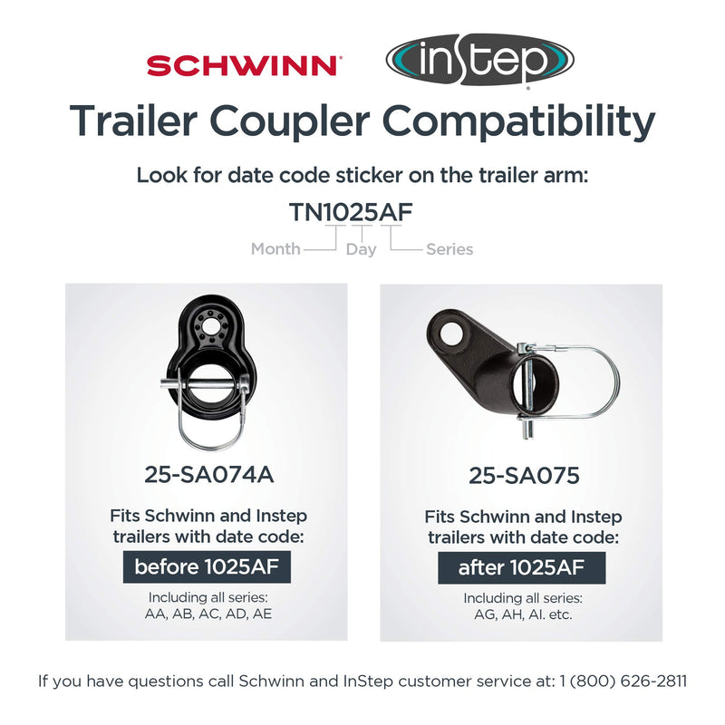Coupler Hitch Attachments for Instep and Schwinn Bike Trailers, Flat and Angled Couplers for a Wide Range of Bicycle Carriers, Trailer Sizes, Models, and Styles Angled Coupler - BeesActive Australia