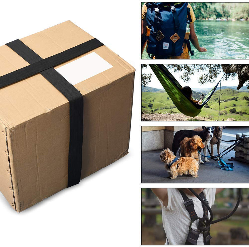 KINMINGZHU 1.5 Inch Wide 10 Yards Black Nylon Heavy Duty Webbing Strap，Polypropylene Heavy Straps for Bags, Hammocks, Outdoor Climbing and DIY Making Luggage Strap, Pet Collar, Backpack Repairing - BeesActive Australia