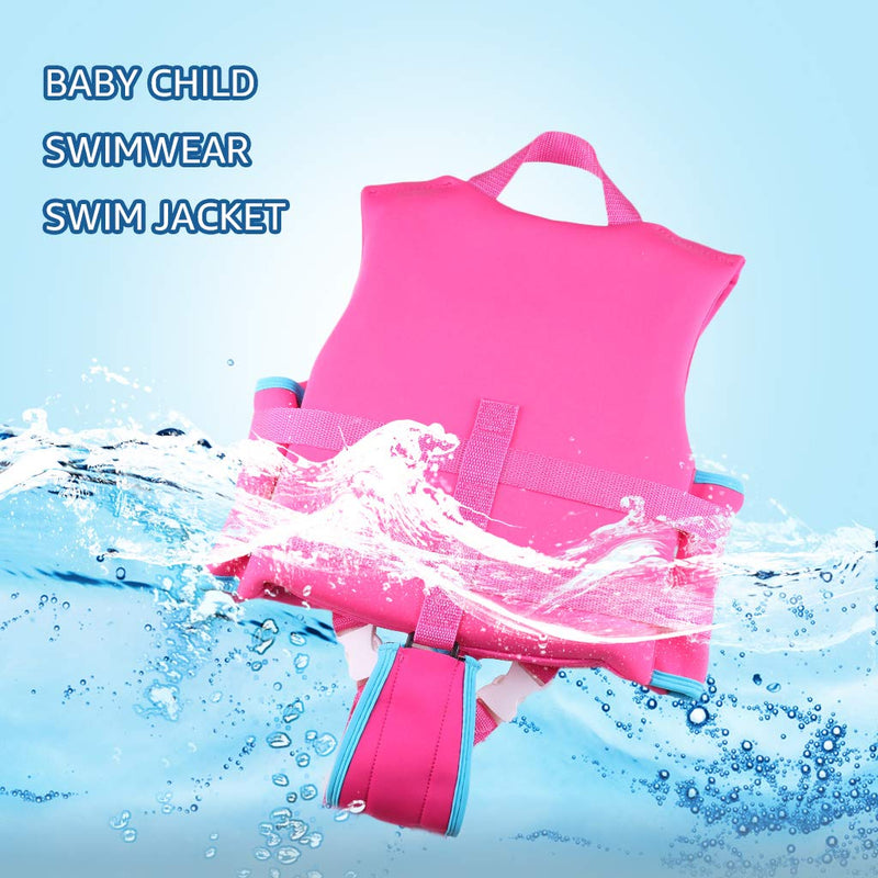 Zeraty Kids Swim Vest Life Jacket Toddler Float Jacket Boys Girls Floation Buoyancy Swimsuit with Adjustable Safety Strap, Suitable for 1-9 Year/22-50Lbs/Pink M(Age Recommend 4-6 Years) Pink - BeesActive Australia