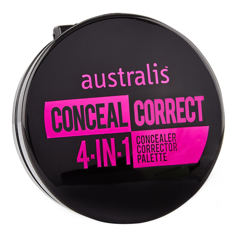 Australis 4-in-1 Concealer and Corrector Eye Face Palette Portable Mini Flip Case with Mirror - BeesActive Australia