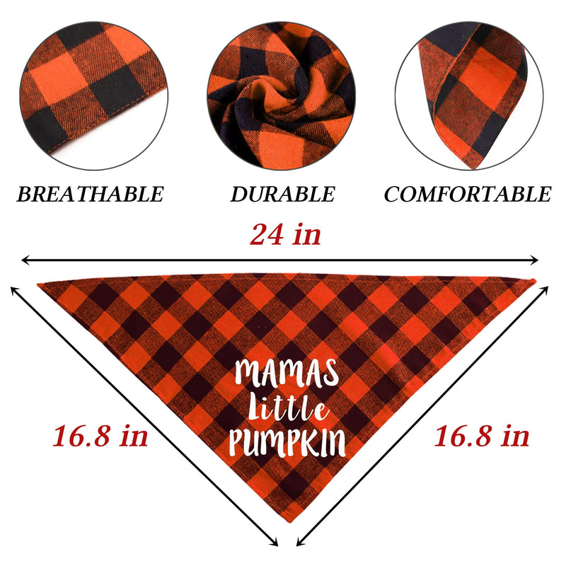 STMK Thanksgiving Day Dog Bandanas, 4 Pack Holiday Fall Plaid Dog Bandanas Scarf for Holiday Fall Thanksgiving Day Dog Puppy Costume - BeesActive Australia