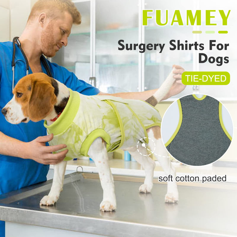 FUAMEY Recovery Suit for Dogs,Spay Suit for Female Dog,Neuter Suit for Male Dogs,Onesie Body Suits After Surgery,Puppy Cone E-Collar Alternative,Pet Abdominal Wounds Prevent Licking Surgical Shirts XL green - BeesActive Australia
