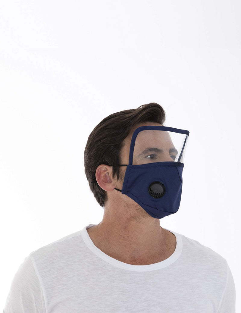 Reusable Visor Filter Mask with Valve +1 Filter. Burgundy | Burgundy | H43x28.5cm - BeesActive Australia