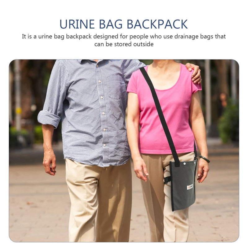Healeved Urine Bag Cover Urinary Drainage Bag Holder with Adjustable Strap Catheter Leg Bag Holder for Women Men Black Grey - BeesActive Australia