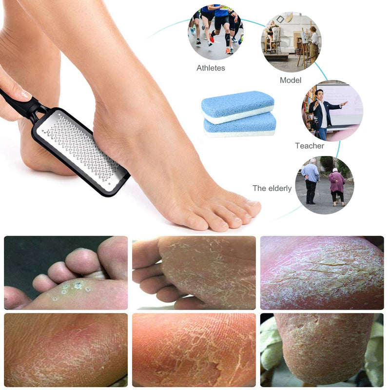 Foot Scraper Heel Pumice Stone Dead Skin Callus Remover Spa Pedicure Tools Dry and Wet - BeesActive Australia