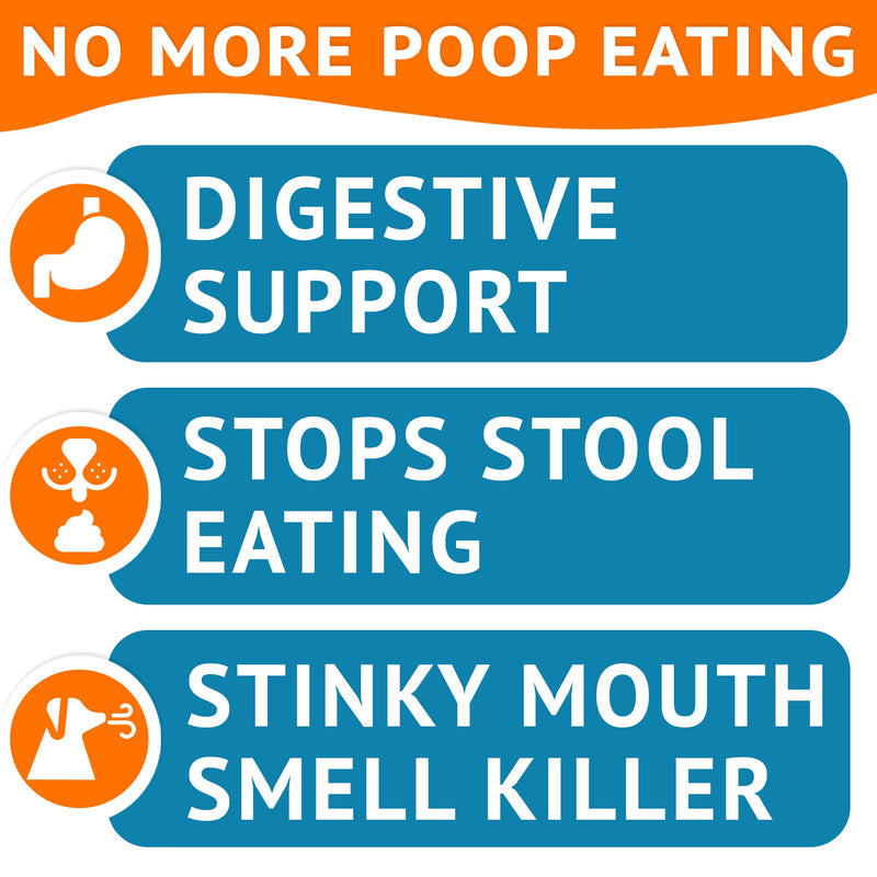 GOODGROWLIES Chew NO PОO - Coprophagia Treatment for Dogs - Prevent Dog Poop Eatng - Natural Stool Eating Dеterrent + Breath Aid - Probiotics & Digestive Enzymes - Boosts Gut Health - Made in USA Chicken 120 chews - BeesActive Australia