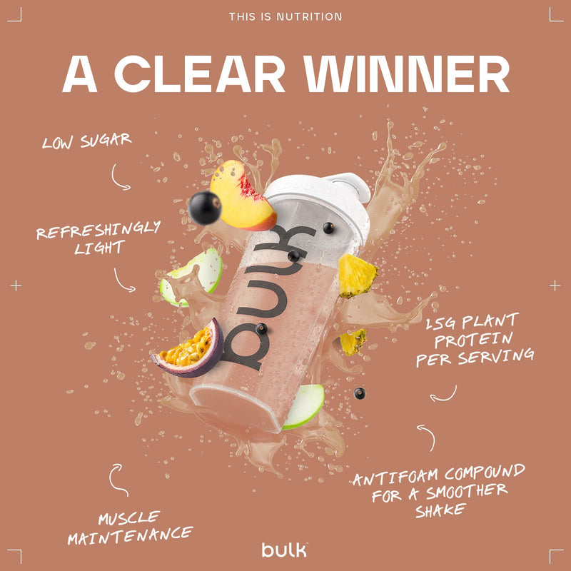 Bulk Clear Vegan Protein, Protein Powder Shake, Peach & Orange, 300 g - BeesActive Australia