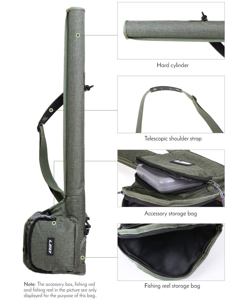 [AUSTRALIA] - Lixada Fishing Rod Case Fishing Tackle Bag Fishing Pole Storage Bag&9' Fly Fishing Rod and Reel Combo with 20 Flies Complete Starter Package Fly Fishing Kit Army Green only Bag 