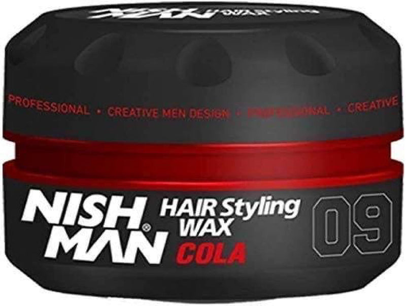 Nish Man Cola Aqua Wax Series Water Based Men’s Hair Styling Natural Shine Strong Hold Nishman Gel Wax 150 ml (09 Cola) - BeesActive Australia