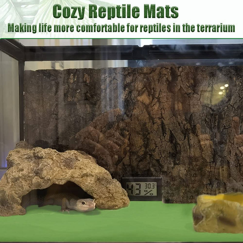 Tfwadmx Reversible Reptile Carpet, 39’’ x 20’’ Terrarium Bedding Substrate Liner Lizard Soft Mats Reptile Cage Mat Supplies and Tongs for Bearded Dragon Tortoise Leopard Gecko Snake - BeesActive Australia