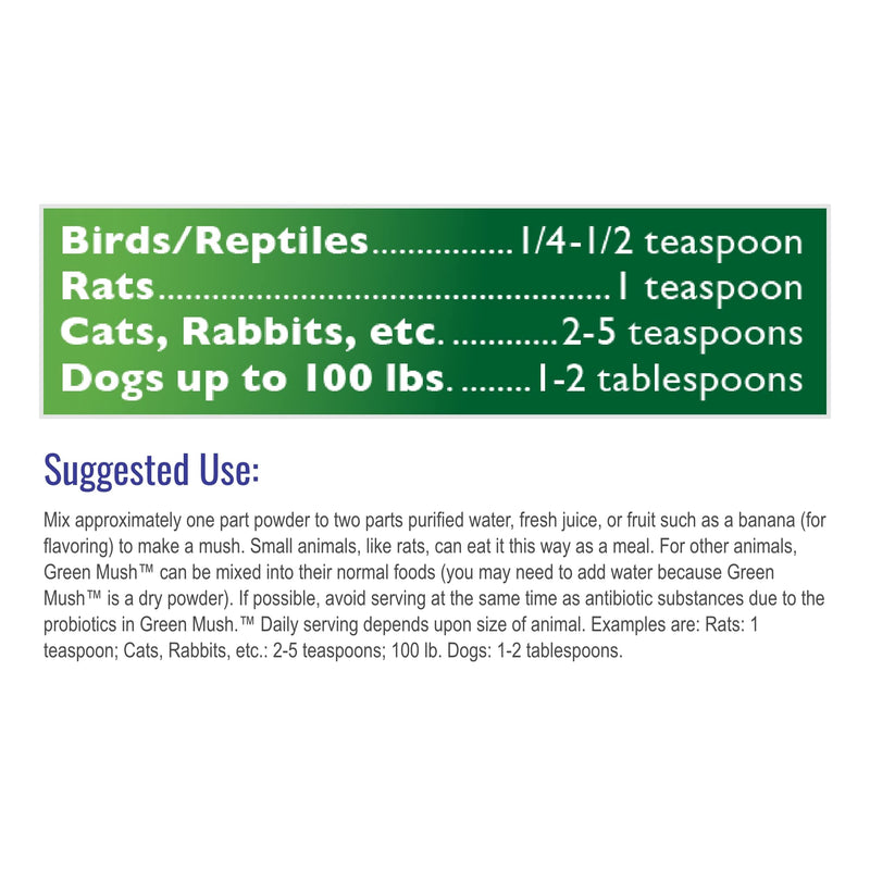 HealthForce SuperFoods Green Mush - 5 oz Powder - Superfood Blend for Animals - Digestion Support - Certified Vegan, Kosher, Gluten Free - BeesActive Australia