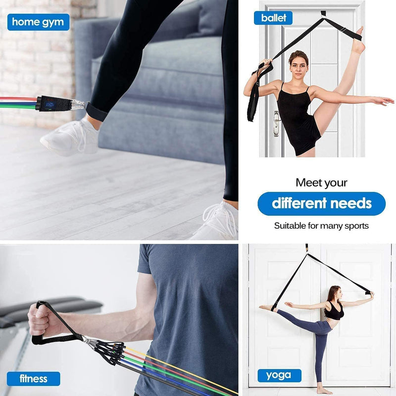 Heavy Duty Door Anchor for Resistance Bands Exercise Fitness Bands Accessories Resistance Exercise Band and Resistance Tube Anchor Strap. BLACK5 - BeesActive Australia