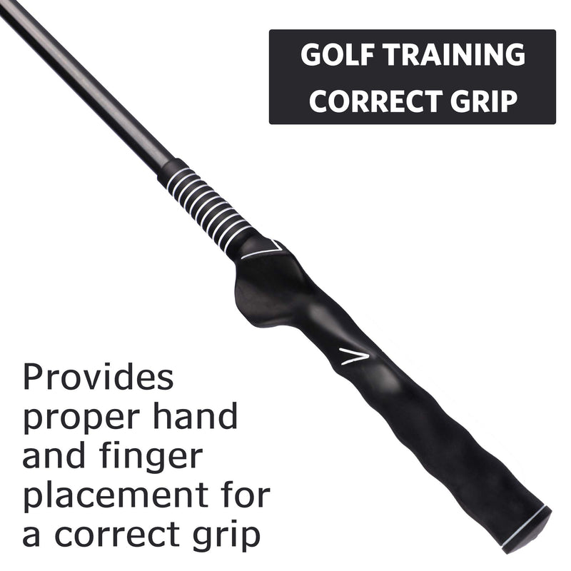 Asyxstar Golf Swing Trainer Aid - Power Flex Golf Swing Training aid for Strength and Tempo Golf Warm Up Stick Black 40 Inches - BeesActive Australia