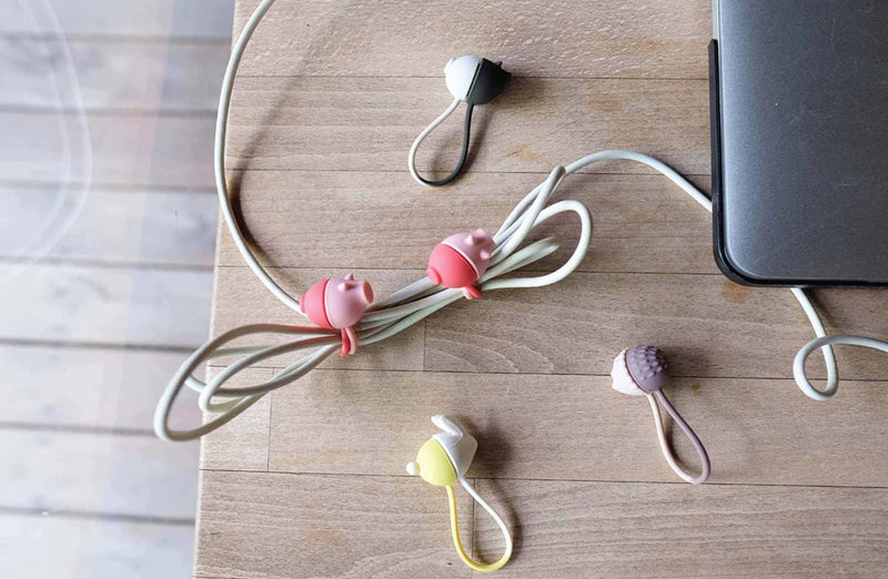 Magnetic Animal Cable Wraps, Hedgehog and Elk, Multipurpose, Cute Design, Flexible and Durable - BeesActive Australia