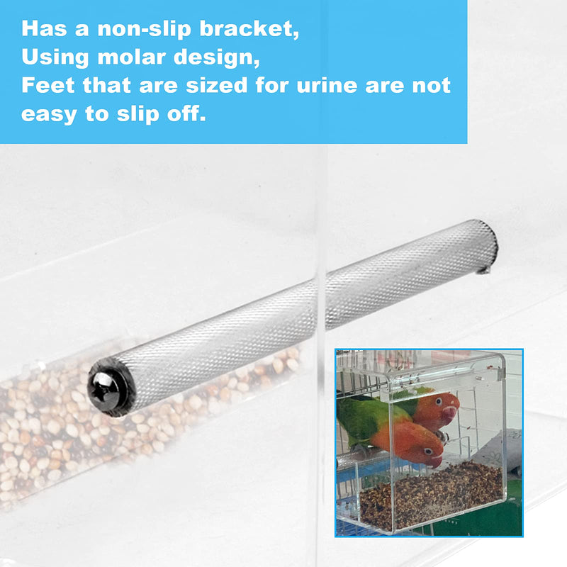 Bird Feeder for Cage Acrylic Automatic Seed Container Parrot Food Holder No Mess Bird Feeder Animal Cage Water Food Holder for Parrot Parakeets Small-5.1 Inch x 5.1 Inch - BeesActive Australia