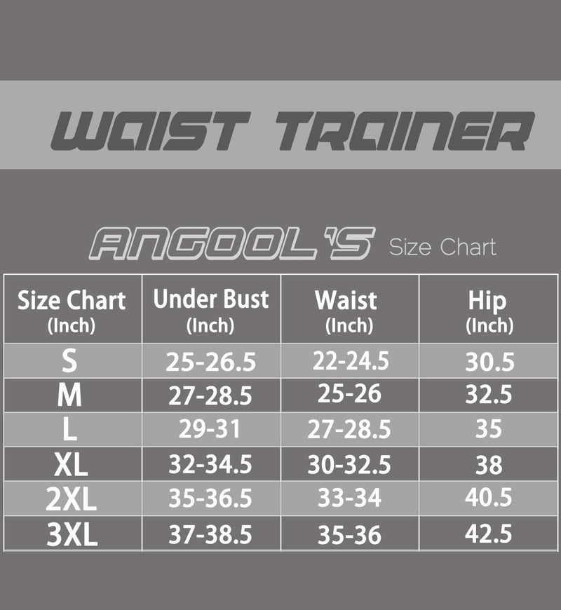 ANGOOL Neopren Waist Trainer for Women,Workout Plus Size Trimmer Belt Sauna Sweat Corset Cincher with Zipper Pink Small - BeesActive Australia