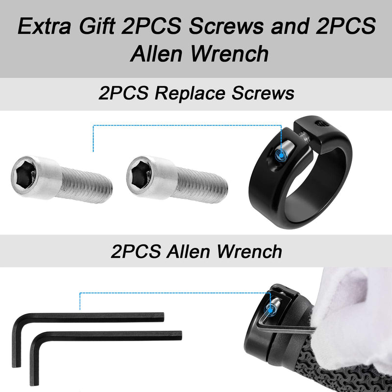 Hapleby Premium Bike Handlebar Grips, Single Lock-on Bike Grips, Professional Mountain Bicycle Handlebar Locking Grips with Anti-Slip, 2PCS Screw and 2PCS Allen Wrench for Free - BeesActive Australia