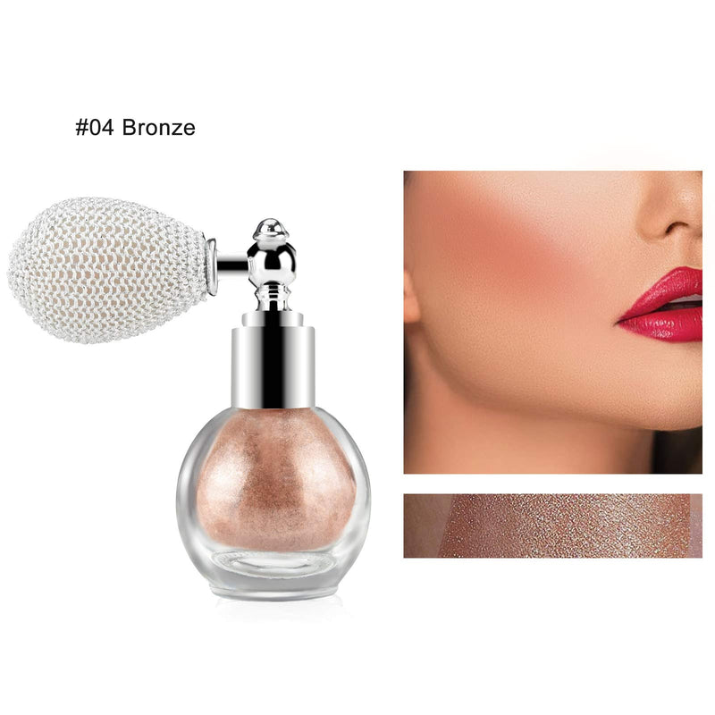 Ownest Highlighter Powder Spray, Glitter High Gloss Spray Shimmer Sparkle Powder Makeup Spray, for Face Body Cosmetic-Bronze D-Bronze - BeesActive Australia