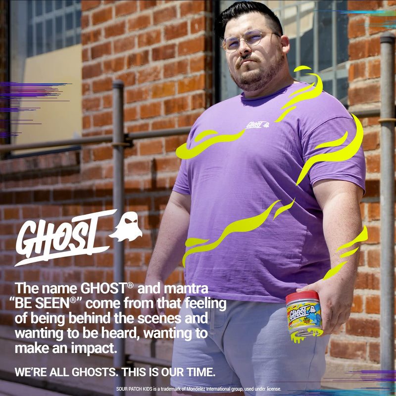 GHOST Gamer: Energy and Focus Support Formula - 40 Servings, Sour Patch Kids Blue Raspberry - Nootropics & Natural Caffeine for Attention, Accuracy & Reaction Time - Vegan, Gluten-Free - BeesActive Australia