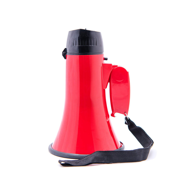 BEMLDY Portable Megaphone Bullhorn 20 Watt Power with Built-in Siren/Alarm-Adjustable Volume -Strap Powerful and Lightweight Red - BeesActive Australia