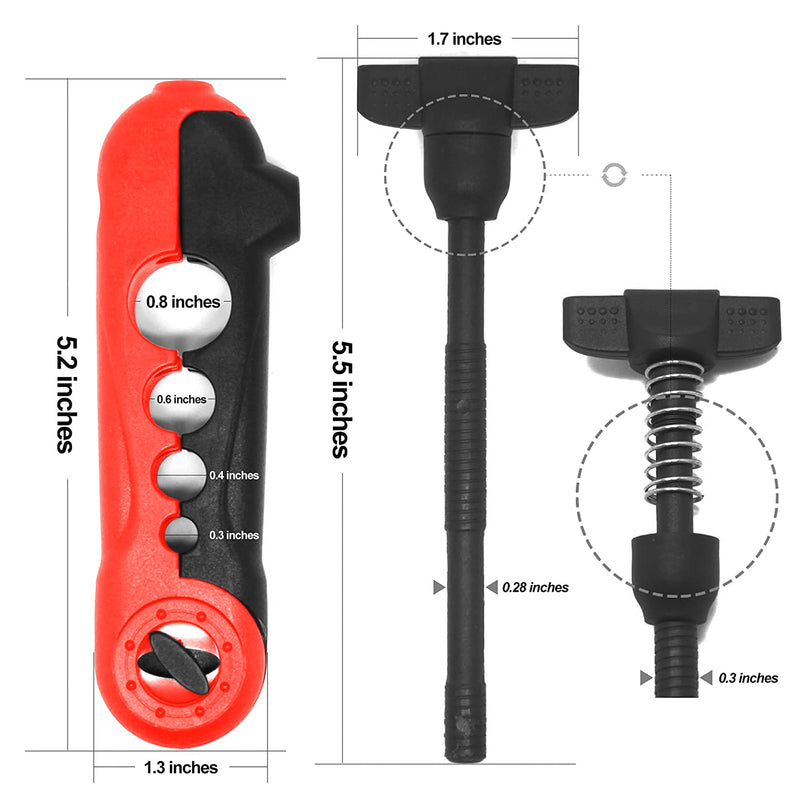 SAMSFX Fishing Portable Universal Fishing Line Spooler Adjustable for Various Sizes Rod Winder Board Spool Line Wrapper Mini Bobbin Reel Accessories Black & Red - BeesActive Australia