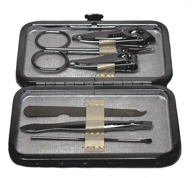 Manicure Box Set Women Pedicure Set Men, Facial Male Grooming Set 6 in 1 Professional Stainless Steel Nails Grooming Kit, w/Leather Travel Case Accessories and Tools Cuticle Cutter (Moon Owls) Moon Owls - BeesActive Australia