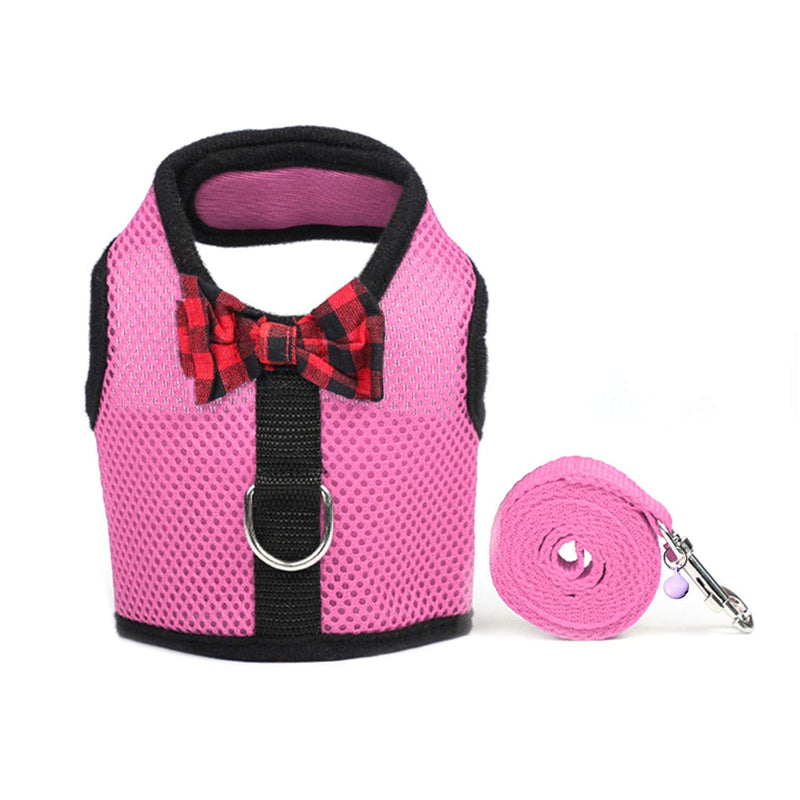 Rypet Guinea Pig Harness and Leash - Soft Mesh Small Animal Harness with Safe Bell, No Pull Comfort Padded Vest for Guinea Pigs, Ferret, Chinchilla and Similar Small Animals Pink - BeesActive Australia