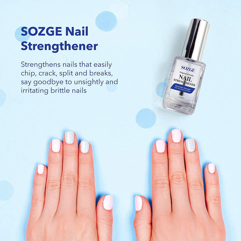 SOZGE Nail Strengthener for Treating Weak, Damaged Nails, Promotes Growth, Use as a Top Coat or Base Coat 15ML - BeesActive Australia