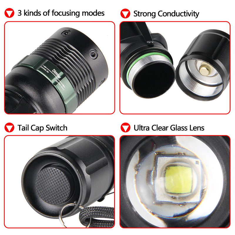UltraFire 11-Inch Signal Traffic Wand LED Flashlight with Strobe Mode, Wrist Strap Lanyard, 250 Lumens, Orange Finish - BeesActive Australia