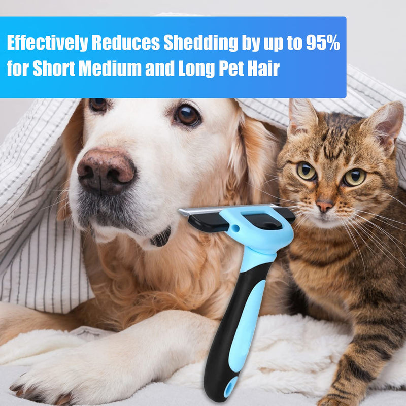 lanimal Deshedding Brush, Deshedding Tool for Dogs & Cats-Effectively Reduces Shedding by up to 95% for Long Medium and Short Pet Hair,With pet washing gloves. - BeesActive Australia