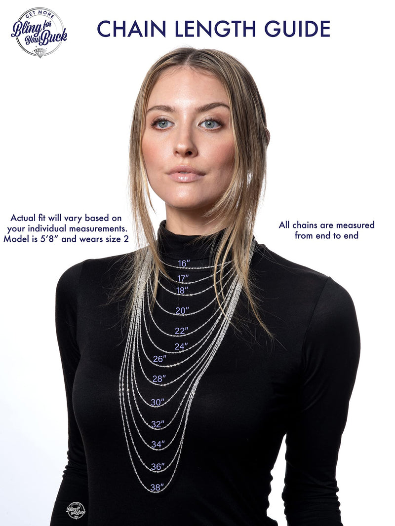 Bling For Your Buck 18K Gold over Sterling Silver .8mm Thin Italian Box Chain Necklace for Women and Men, Sizes 14" - 40" 14 Inches - BeesActive Australia