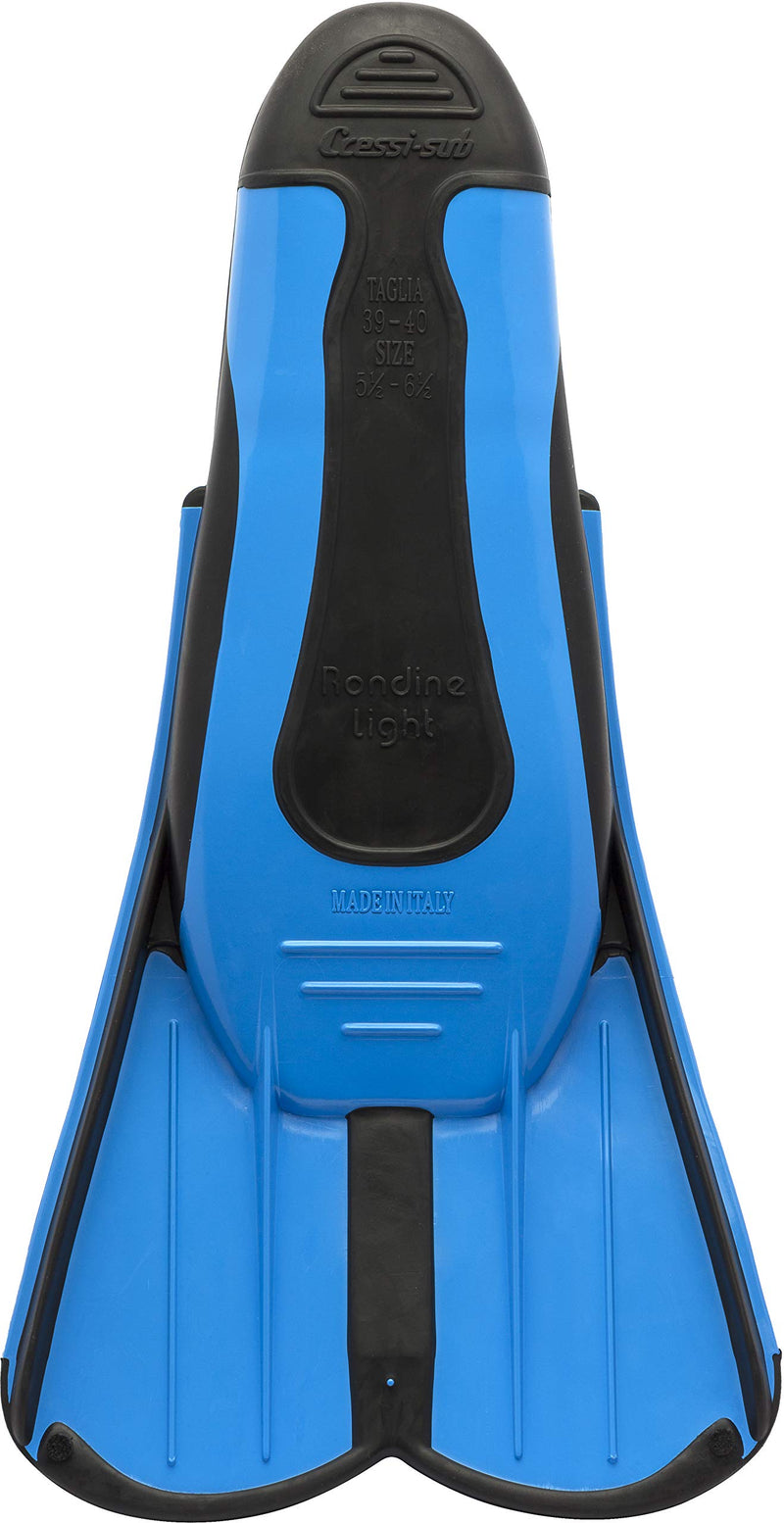 Cressi Short Full Foot Pocket Fins for Swimming or Training in the Pool and in the Sea | Light: made in Italy US Man 2/3 | US Lady 3/4 | EU 33/34 Blue - BeesActive Australia