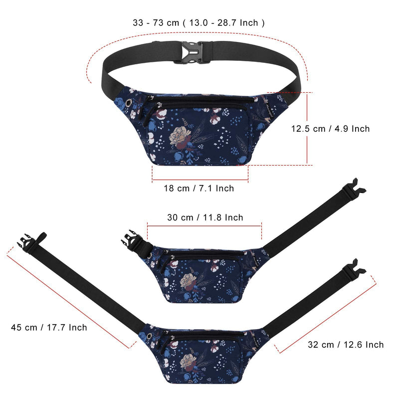 HUA ANGEL Fanny Waist Pack-Running Hiking Cycling Sport Casual Waist Bag Hip Pack Outdoor Travel Crossbody Sling Backpack for Men & Women Cotton pattern - BeesActive Australia