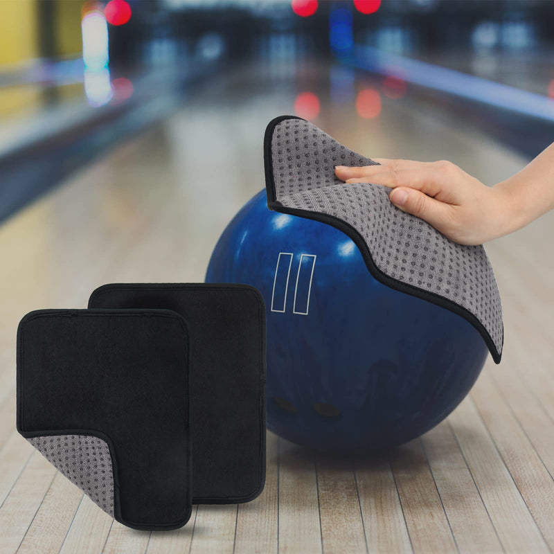Anglecai 2 Pack Bowling Ball Towel Microfiber, 10 x 8 Inch Microfiber Bowling Towel Cleaner Bowling Ball Cleaning Pad with EZ Grip Bowling Shammy Towel for Cleaning Bowling Balls - BeesActive Australia