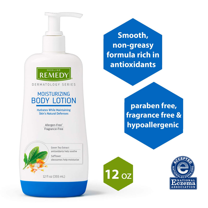 Remedy Dermatology Series Body Lotion for Sensitive & Dry Skin, Paraben Free, Unscented, White, 12 Fl Oz 12 Fl Oz (Pack of 1) - BeesActive Australia