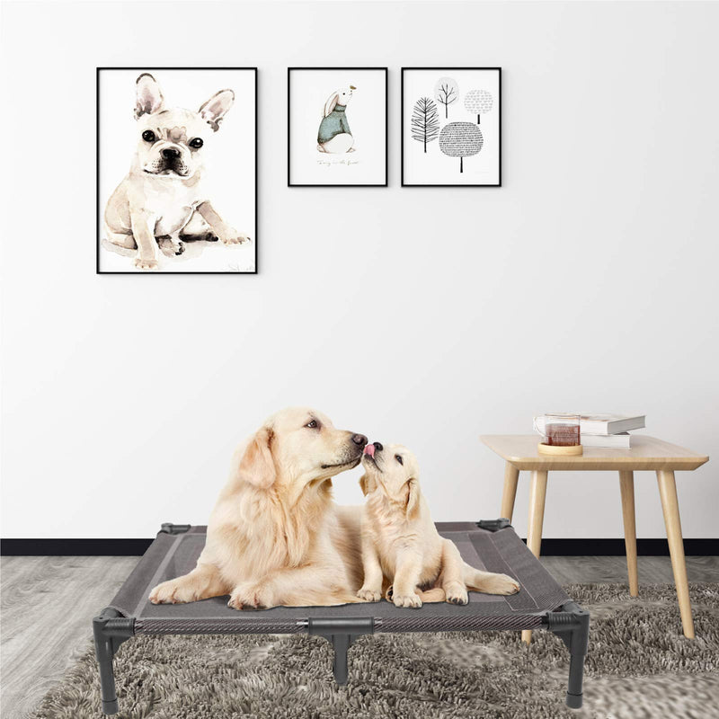 suddus Elevated Dog Bed Replacement Cover, Raised Dog Bed Chew Proof Easy to Clean, Breathable Elevated Pet Bed is Suitable for Indoor and Outdoor Use. Dog Cot are Not Included L Space Grey - BeesActive Australia