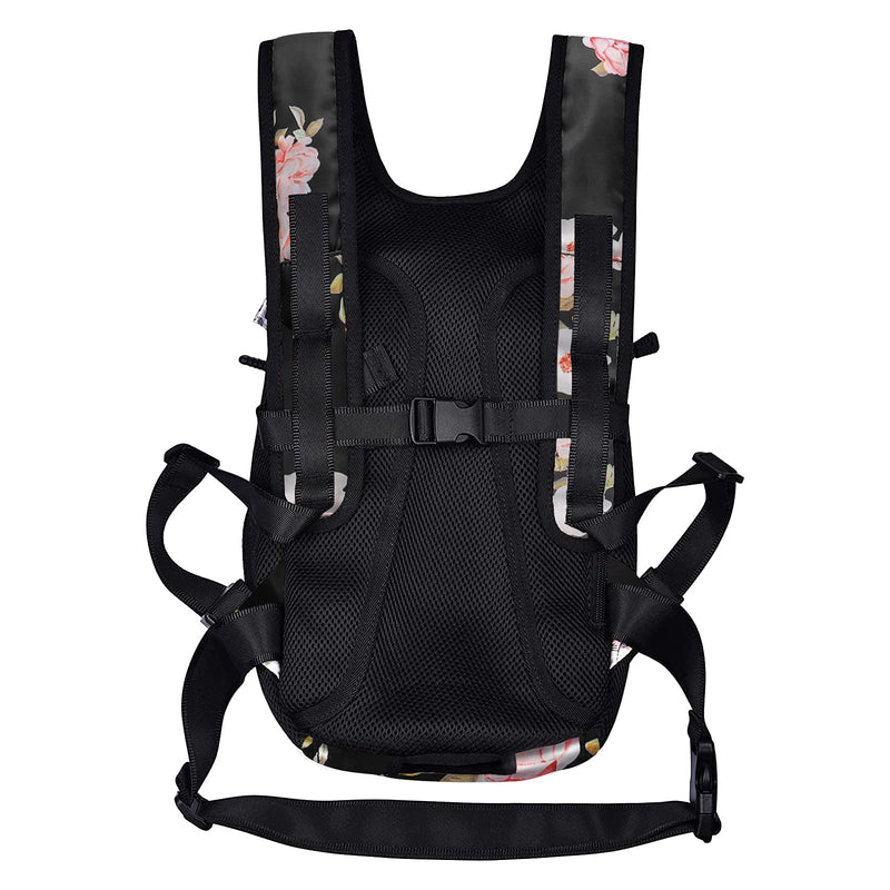 Petmolico Pet Dog Carrier Backpack, Adjustable Dog Legs-Out Front Backpack, Hands-Free Cat Pup Front Carrier Travel Bag, Easy-fit for Traveling Hiking for Small Medium Dogs Pink Rose - BeesActive Australia