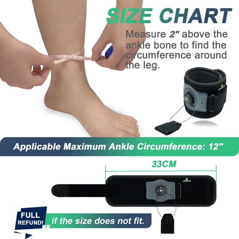 JOMECA Drop Foot Brace with Reel-Adjust Dorsiflexion Drop Foot Support Lifting Up Foot Drop Brace for Walking with Shoes for Foot Drop Cause by ALS,MS,Stroke,Diabetic Neuropathy AFO Fit Women & Men (1, Gray-Black) 1 - BeesActive Australia