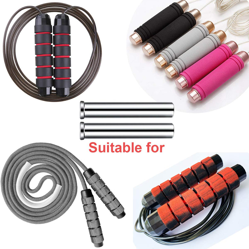 Removable Weights Load Block Bar for Jump Rope Handle Metal Block for Weighted Skipping Rope Heavy Workout Women Men Professional Crossfit Strength Training Cardio Endurance Fitness Exercise 6oz 2Pcs - BeesActive Australia