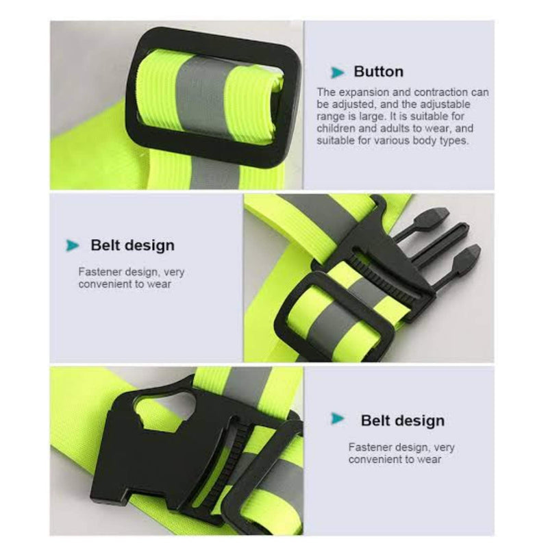 Reflective Vest Safety Vest Reflective Vest Running Adjustable Vest Reflective Running Gear Waist Belt Elastic Safety Vest for Outdoor Jogging, Cycling, Walking, Motorcycle Riding and Running - BeesActive Australia