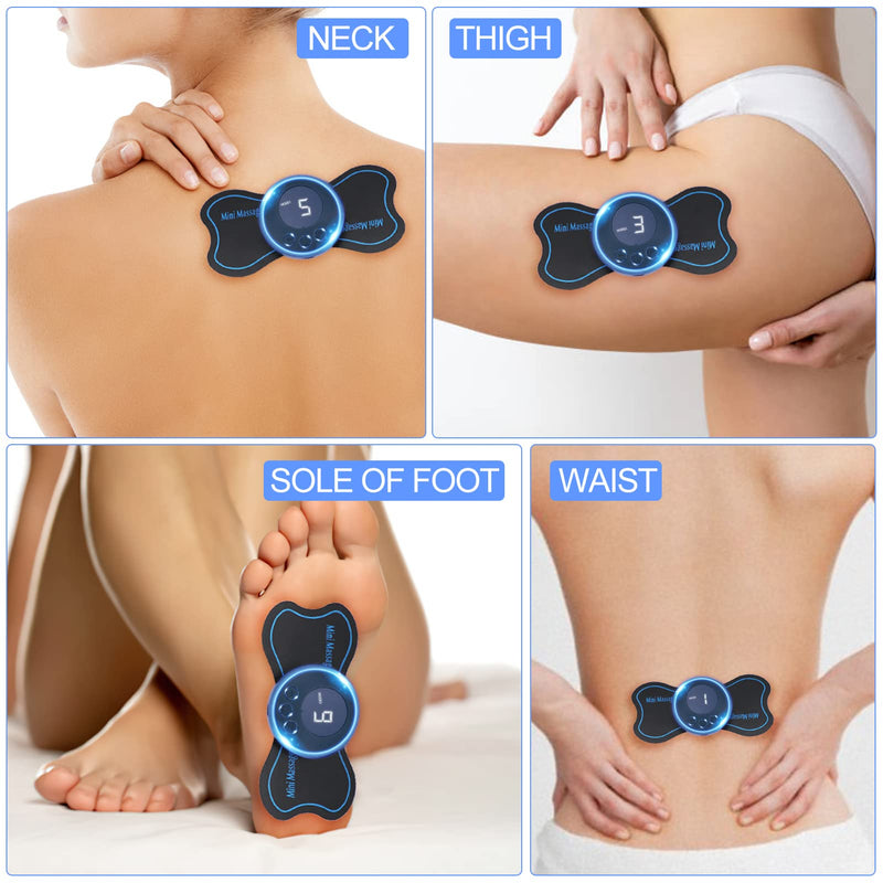 Beeptrum 2PCS Mini Neck Massager, Body Massager & Cervical Massager, Whole Body Massager, Shoulder Electric Massagers, Pain Relief for Arms, Neck, Back, Waist, and Legs | 6 Patches | Remote Control - BeesActive Australia
