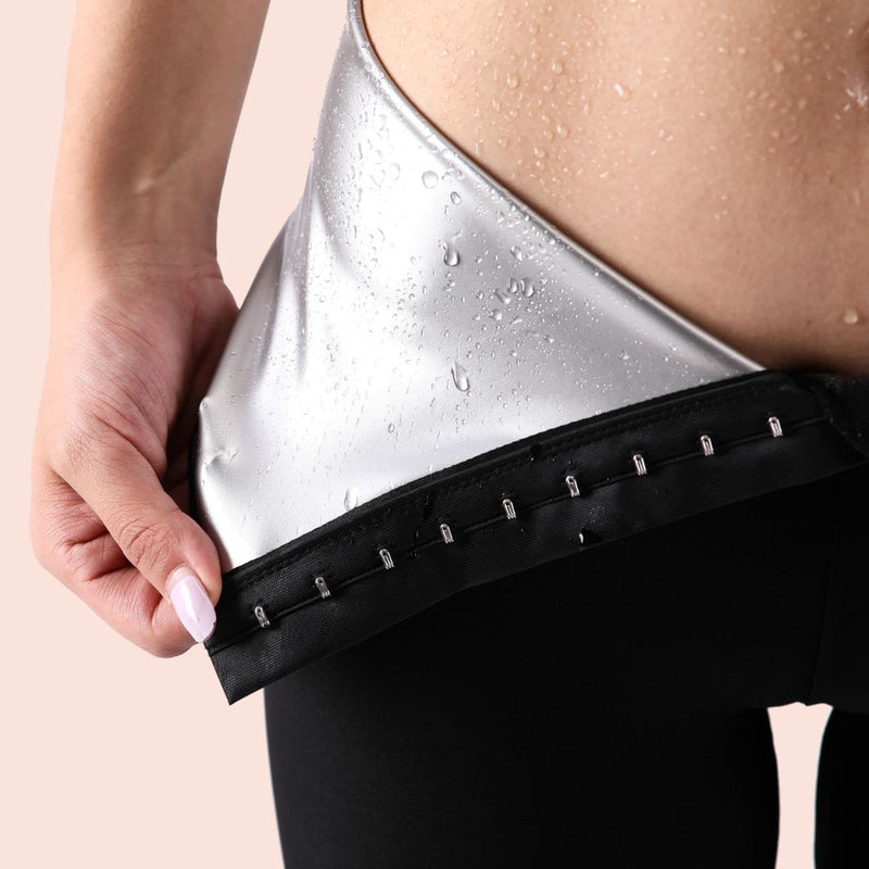 NANOHERTZ Sauna Sweat Shapewear Shorts Pants Thigh Workout Suit Waist Trainer Weight Loss Sweatsuit Exercise Fitness Women Small Above Knee Shorts - BeesActive Australia