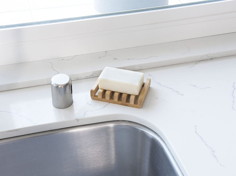 Bamboo Naturals Bar Soap Dish for Kitchen or Bathroom, Mildew and Odor Resistant - BeesActive Australia
