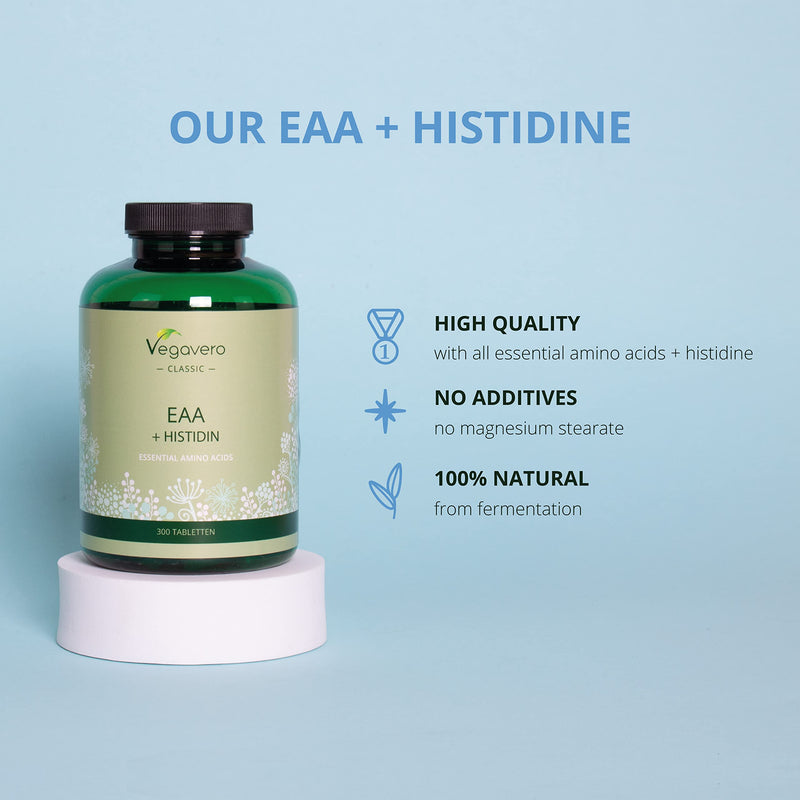 Essential Amino Acids (EAA) Vegavero® | 100% Natural from Fermentation | 300 Vegan Tablets | NO ADDITIVES - BeesActive Australia