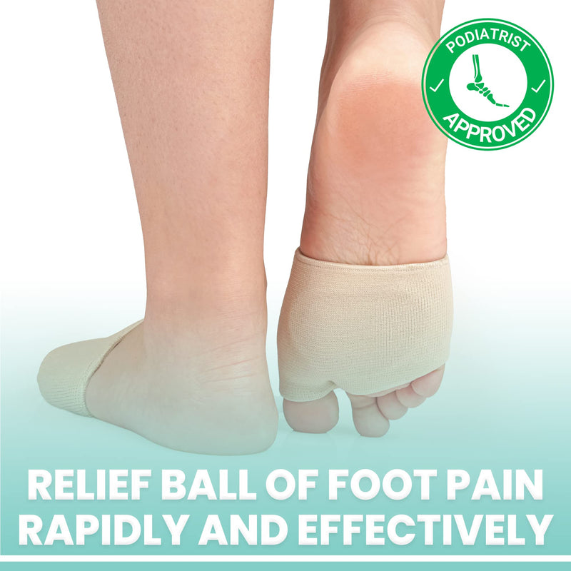 Podiatrist Approved Metatarsal Silicone Gel Foot Pad– Ball of Foot Recovery and Treatment– Metatarsalgia Insoles –Morton’s Neuroma– Sesamoiditis– Half Sock Insole Cushion Support for Pain Relief (M) M - BeesActive Australia
