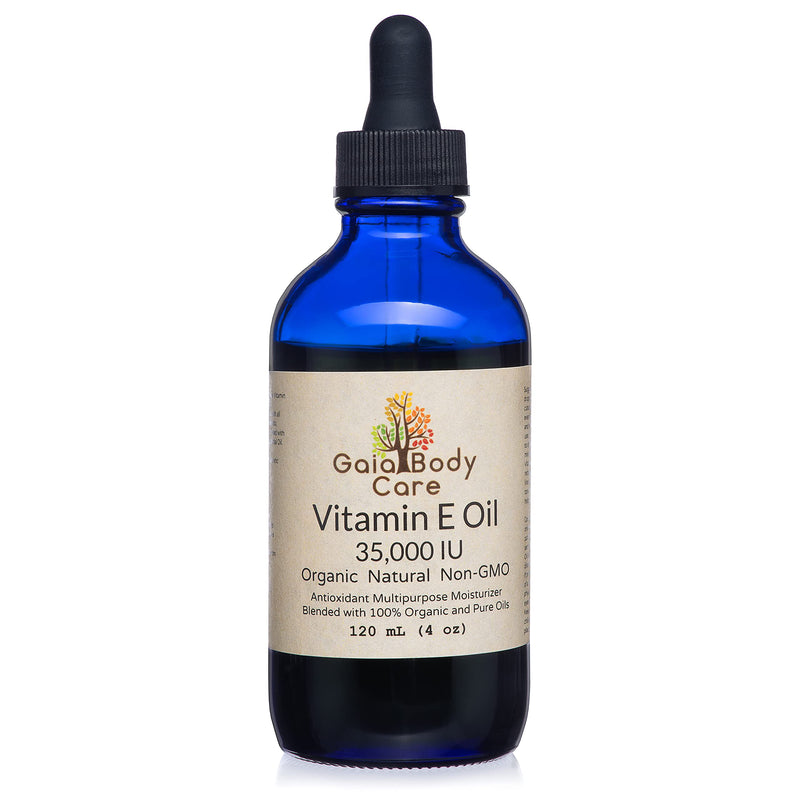SALE - Organic Vitamin E Oil for Skin - 35,000 IU - True Organic and All Natural Super Blend for Anti-aging and Dry Skin 4 oz / 120 mL - BeesActive Australia