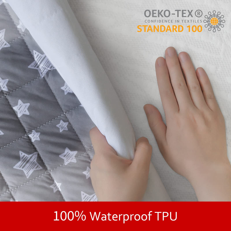 Moonsea Dog Bed Covers Replacement Washable Easy to Clean Cover Only, Waterproof Dog Bed Cover Dog Pillow Cover Quilted, Pet Bed Cover Lovely Grey Star Print, Puppy Bed Cover, for Dog/Cat L（27"x 36"） - BeesActive Australia