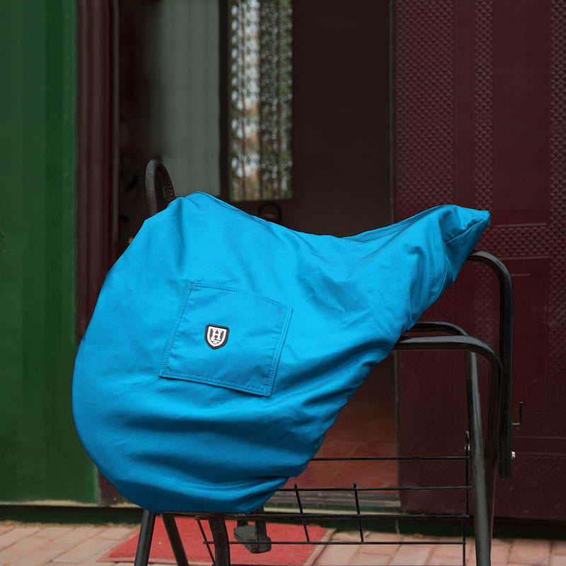 Harrison Howard Premium Waterproof/Breathable Fleece-Lined Saddle Cover Mars Black GP/CC-One Size Azure Blue - BeesActive Australia